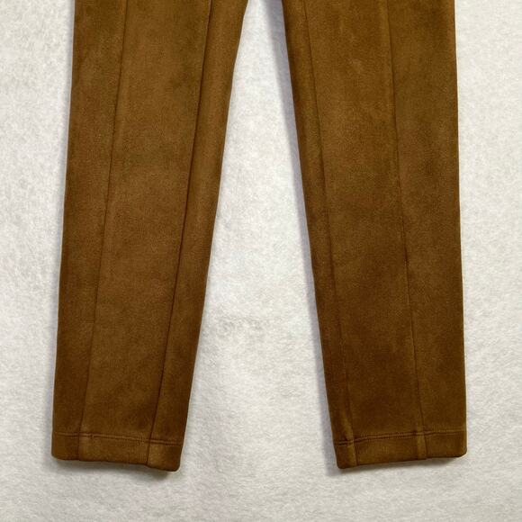 NWT LOFT Camel Brown Faux Suede Side Zip Leggings Size 0 - Picture 4 of 8
